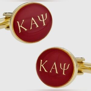 Kappa Alpha Psi Red Gold Fraternity Cufflinks